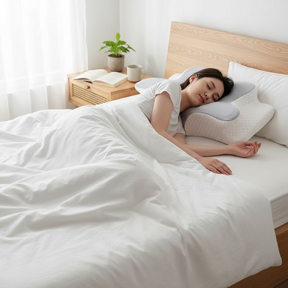 Sunmmer froid sommeil oreiller à mémoire rebond lent mémoire coton oreiller cou oreiller papillon oreiller cervical oreiller